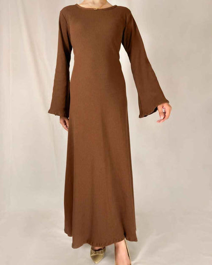 Brown Rib Dress