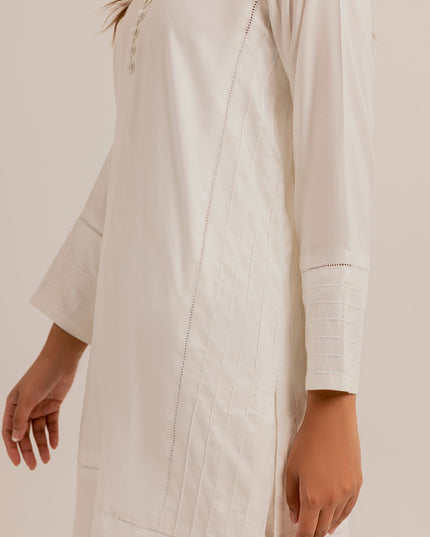 Ivory Pleated Set