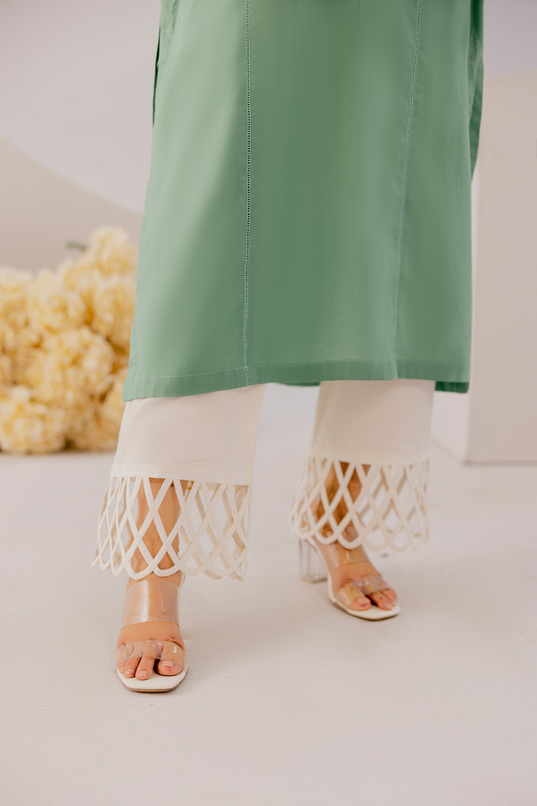 Off white culottes