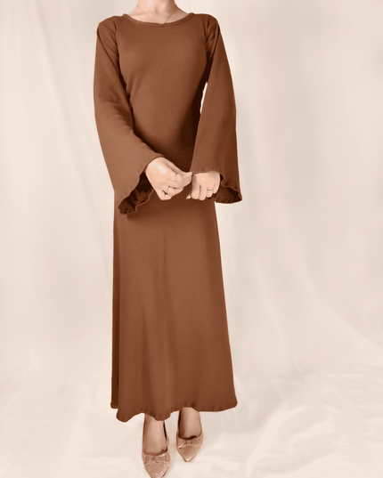 Brown Rib Dress